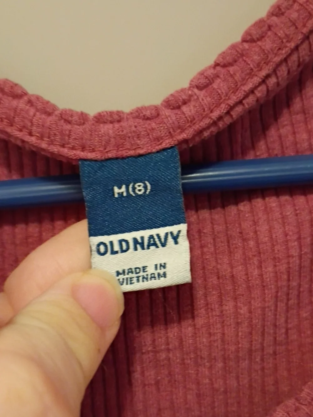 Old Navy Girl's Pink Ribbed Tshirt Size M(8)